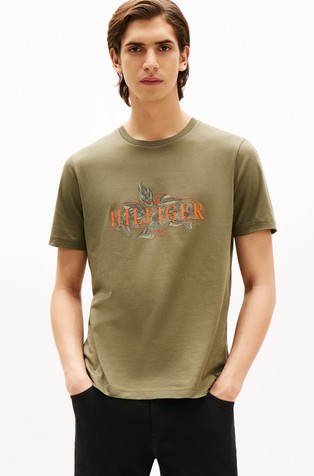 Majica kratkih rukava s tropskim logo otiskom