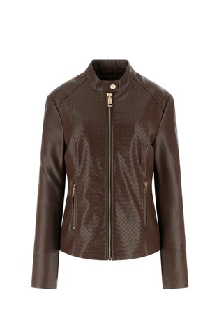 Slim fit jakna od umjetne kože