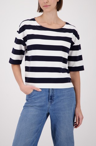 Striped T-shirt in cotton-blend
