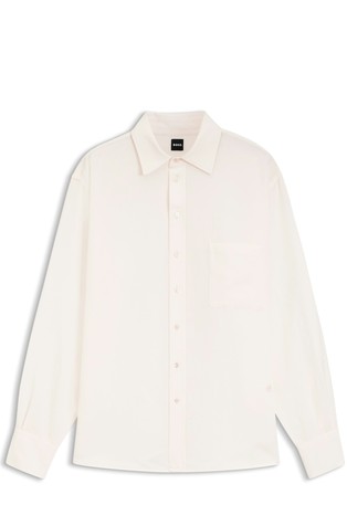 Relaxed-fit blouse in lyocell and linen