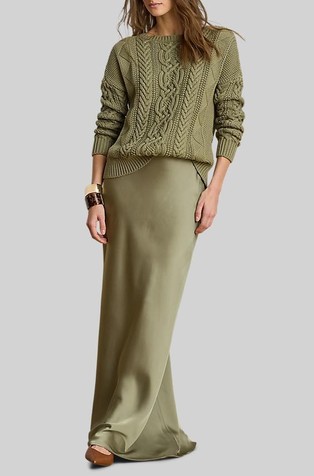 Satin Charmeuse Maxi Skirt