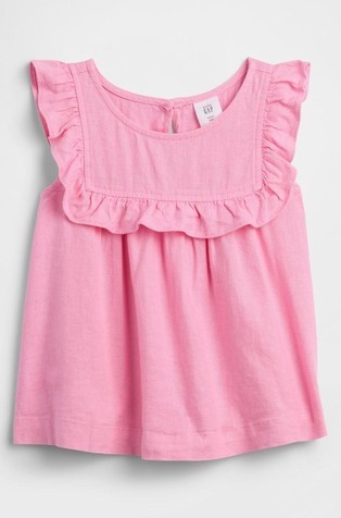 Majica od mješavine lana s volančićima za malčice