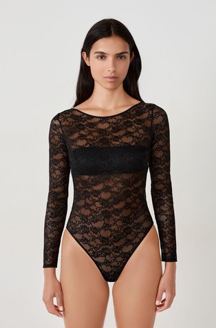 Apotheose bodi dugih rukava od čipke