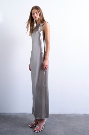 TSEVA metallic long dress