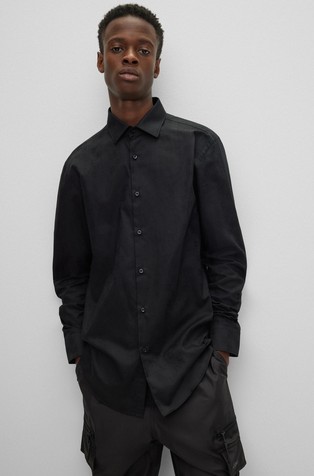 Slim fit pamučna košulja sa žakard logotipima