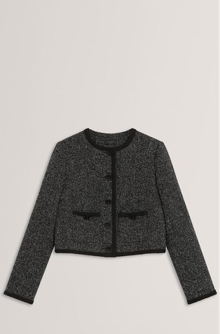 Boxy fit sako od buklé tkanine
