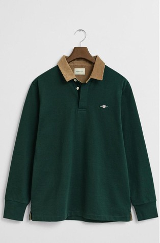 Polo majica dugih rukava s baršunastim ovratnikom