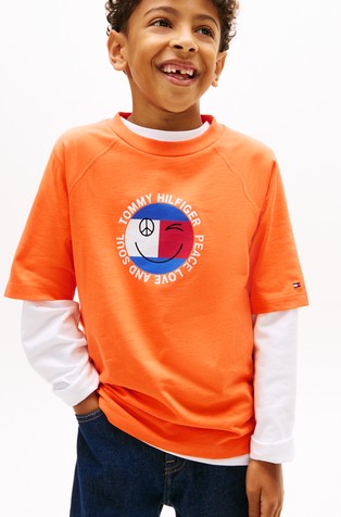 Smiley Flag Logo Jersey T-Shirt