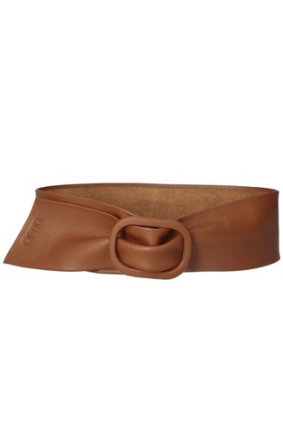 Wide leather belt