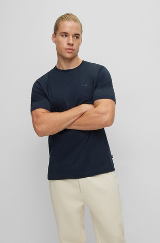 Regular-fit logo T-shirt in cotton jersey