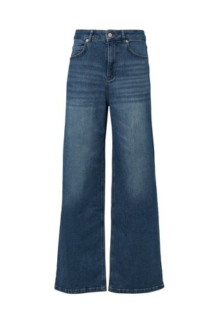 Rastezljive jeans hlače sa širokim nogavicama