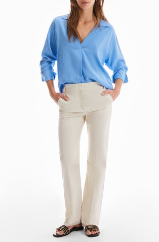 Košulja od viskoze s lurex detaljima