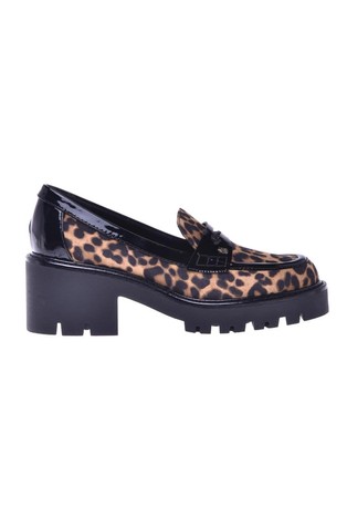 Loafer cipele s petom i leopard uzorkom