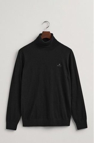Cotton cashmere rollneck
