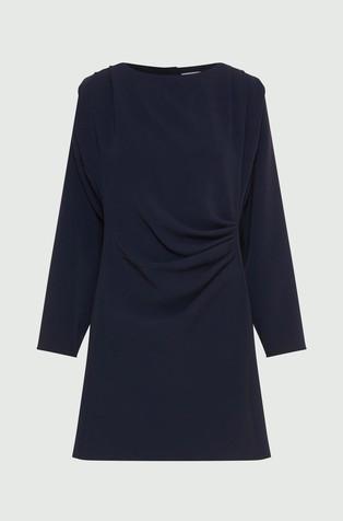 Haljina dugih rukava s nabranim detaljima