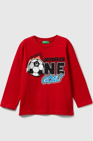 Pamučna majica s otiskom i 3D-aplikacijom