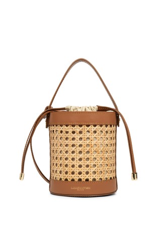 Cane Rattan Small Bucket Bag