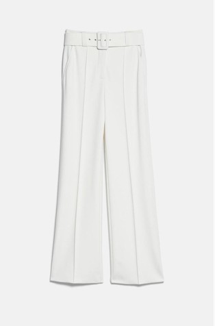 Wide trousers with belt