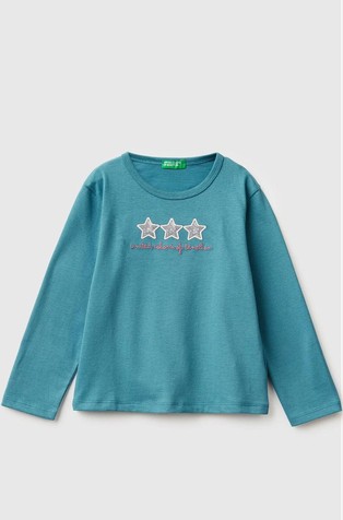 Pamučna majica dugih rukava sa šljokicama