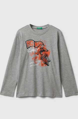 Pamučna majica dugih rukava s otiskom