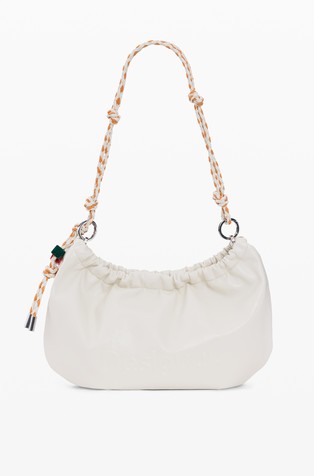 Faux-leather bag with charm