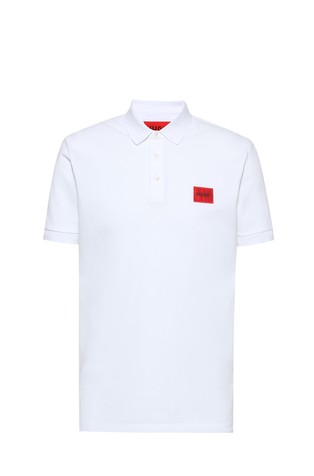 Slim-fit piké pamučna polo majica s crvenim logotipom