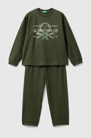 Pamučna logo pidžama dugih rukava