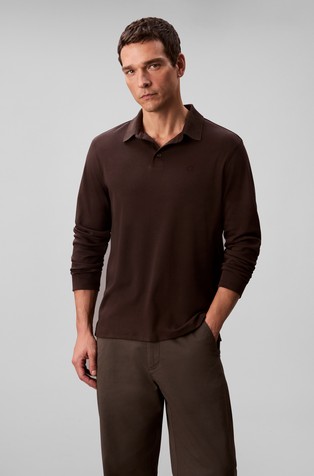 Pamučna polo majica dugih rukava