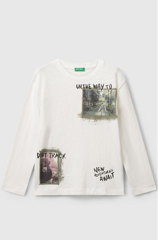 Majica dugih rukava s otiskom sprijeda i straga