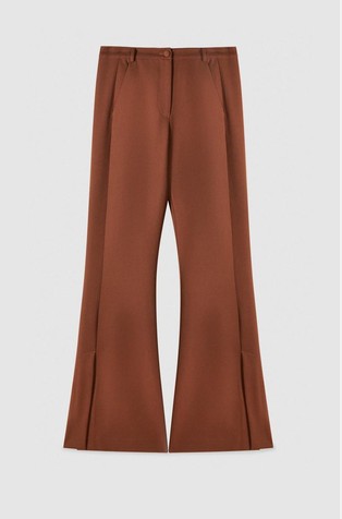 Relaxed fit hlače sa zvonastim nogavicama