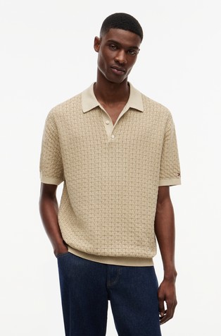 Short-sleeved Structured Polo Shirt