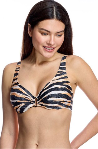 Gornji dio kupaćeg kostima sa zebrastim uzorkom