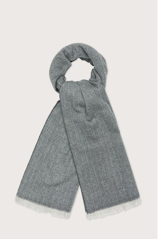 Vuneni šal s uzorkom riblje kosti