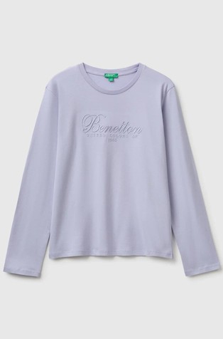Long-sleeved T-shirt with logo embroidery