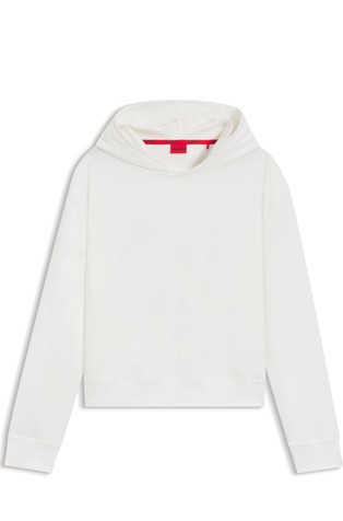 Pulover od rastezljivog jerseya s kapuljačom i logo otiskom