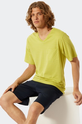 Fashion Nightwear - pidžama od organskog pamuka s kratkim rukavima i V-izrezom