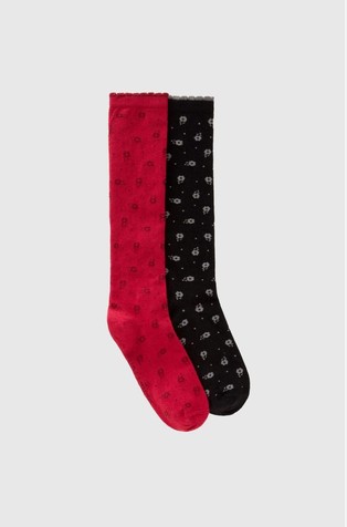 Paket od 2 para dokoljenki sa žakard uzorkom