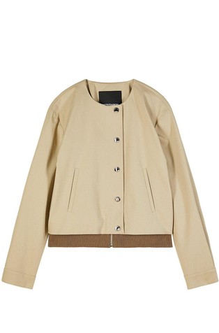 Canvas jacket with stretch nylon insert