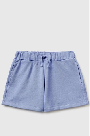 Shorts in sweat fabric with drawstring