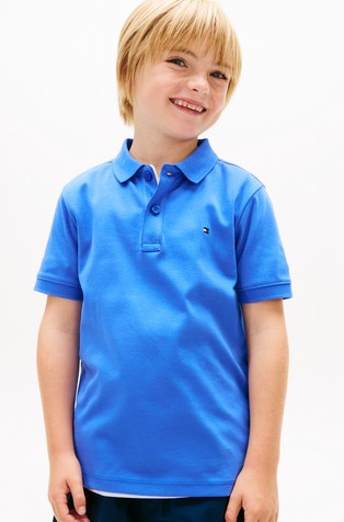Regular fit short-sleeved cotton polo