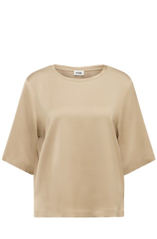 Relaxed fit T-shirt in satin