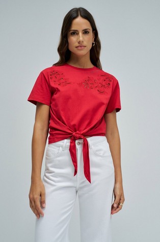 Majica s vezom i detaljem čvora