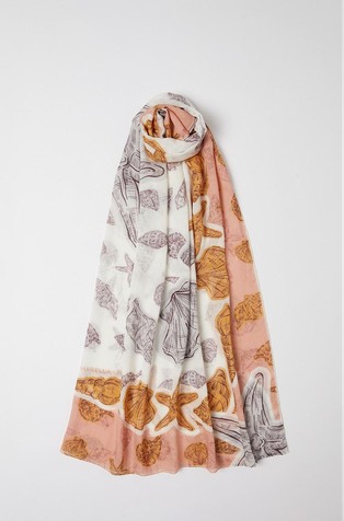 Šal od mješavine modala i svile s uzorkom