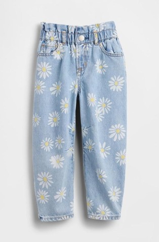 Jeans hlače s cvjetnim uzorkom za djecu djevojčice
