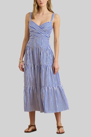 Striped Cotton Sleeveless Dress