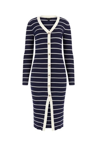 Pletena haljina s prugastim uzorkom