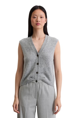 Relaxed knitted vest in wool-blend