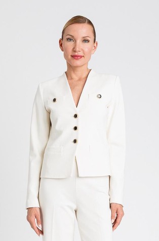 Slim fit sako s V-izrezom