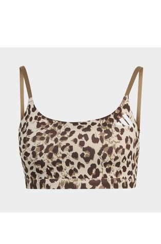Optime Essentials Light Support sportski top s leopard uzorkom