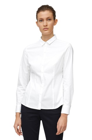 Slim fit košulja od rastezljivog pamučnog popelina